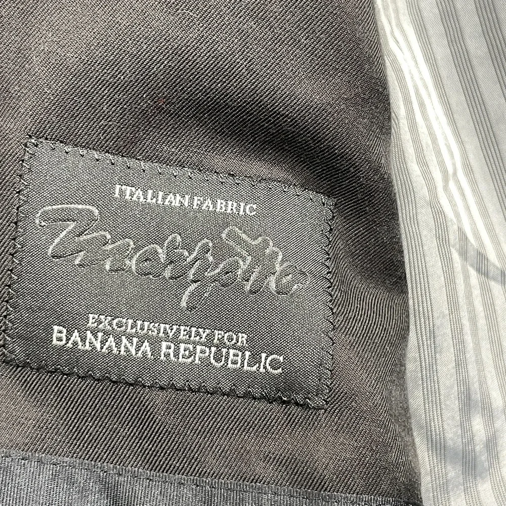 Banana Republic Men's 40 Long Marzotto Italian‎ Wool Blazer Gray  NWT FLAW!